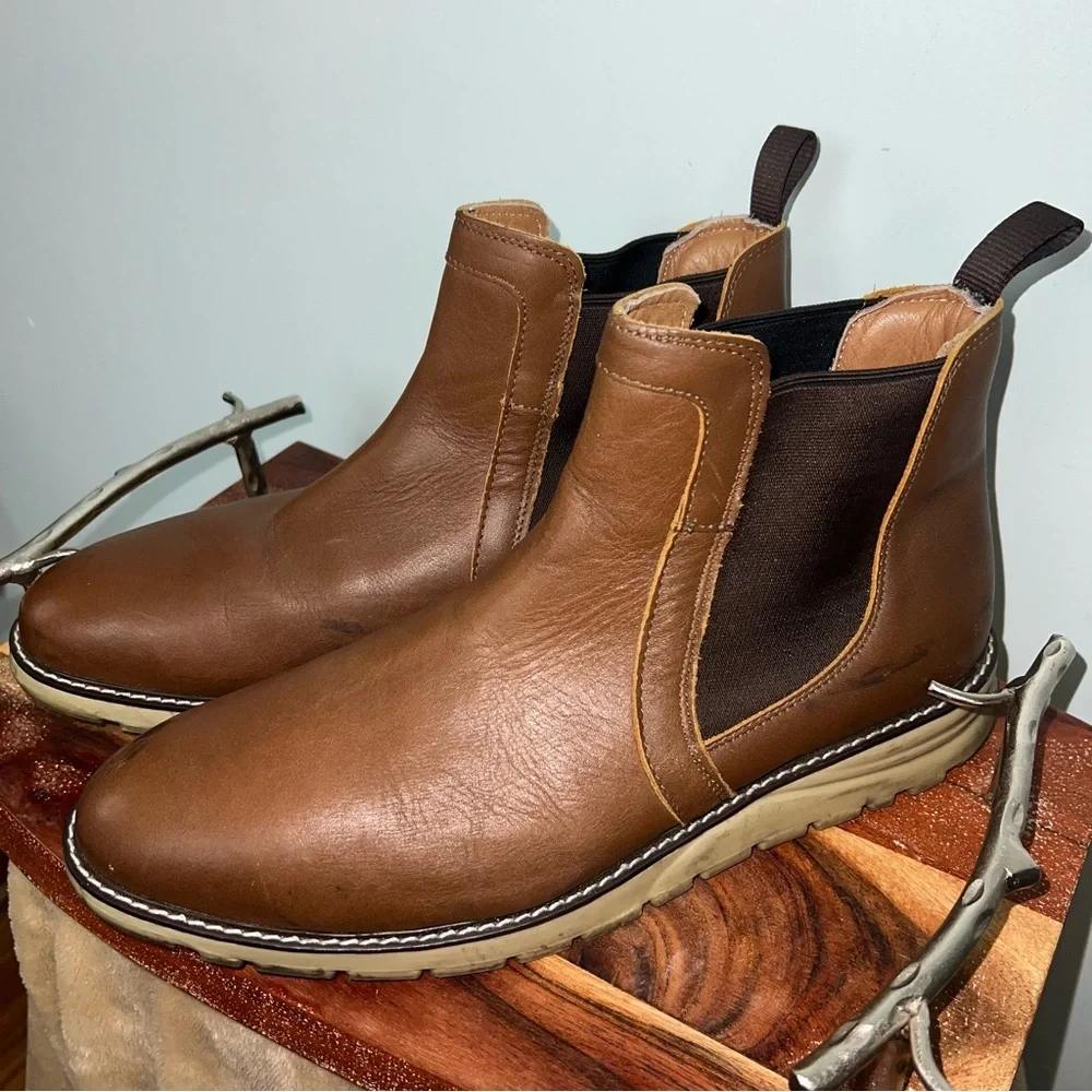 Proxon Premium Workwear Brown Leather Work Boots Oil Resistant Steel Toe Mens 11